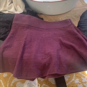 Maroon mini skirt
